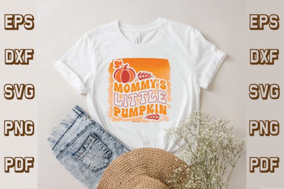 Retro Mommy Pumpkin SVG for T-Shirt Designs & Graphics