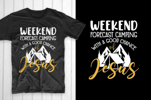 Weekend Forecast Camping Graphics & T-Shirt Designs